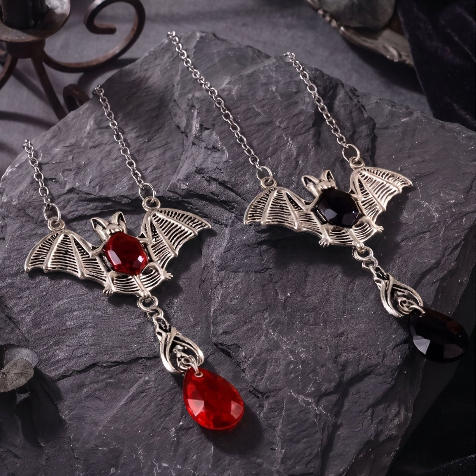 Collier chauve-souris gothique pour femme, en alliage de zinc