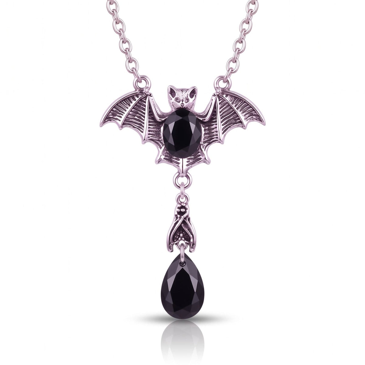 Collier chauve-souris gothique pour femme, en alliage de zinc
