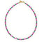 Collier choker en pierres naturelles multicolores, en agate naturelle teintée, style moderne coloré