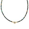 Collier choker pour femme, en pierres naturelles multicolores et ornement fer à cheval ou perles naturelles