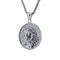 Collier chrétien pour homme, en acier inoxydable, pendentif religieux Jésus-Christ avec couronne d’épines et pierres brillantes