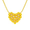 Collier cœur doré en billes, en acier inoxydable, chaîne fine, modèle Freja