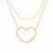 Collier cœur doré minimaliste, bijou élégant en acier inoxydable, modèle Moor