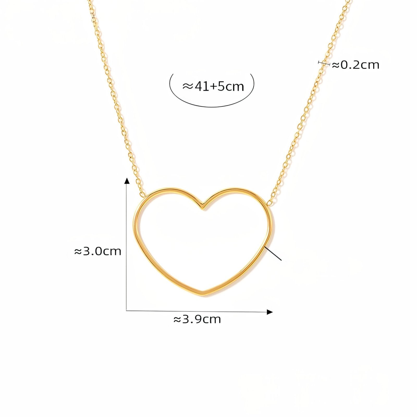 Collier cœur doré minimaliste, bijou élégant en acier inoxydable, modèle Moor