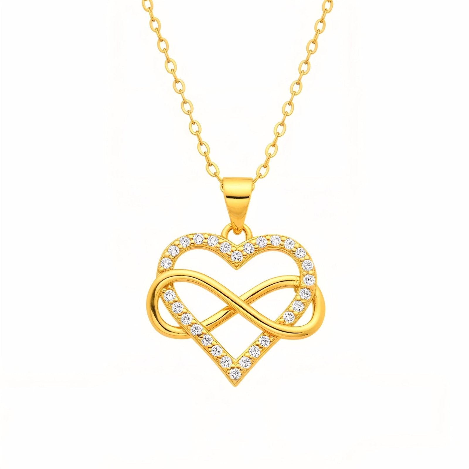 Collier cœur infini en argent 925, serti de zirconium, style romantique, modèle Filippa