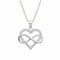 Collier cœur infini en argent 925, serti de zirconium, style romantique, modèle Filippa