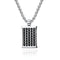Collier contemporain pour homme, pendentif tressé en acier inoxydable, modèle Maël