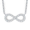 Collier court infini, maille forçat en inox, serti de pierres brillantes, modèle Sigrid