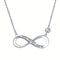 Collier court pendentif infini, en argent 925, design élégant, modèle Felicia