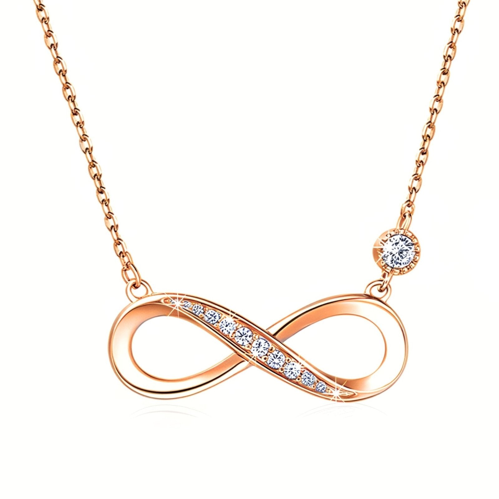 Collier court pendentif infini, en argent 925, design élégant, modèle Felicia