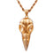 Collier crane de corbeau pour homme, en acier inoxydable doré, style steampunk