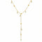 Collier cravate pour femme, avec perles blanches, en acier inoxydable