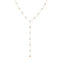 Collier cravate pour femme, en acier inoxydable doré, chaîne fine ornée de pierres multicolores