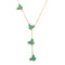Collier cravate pour femme, pendentifs papillons, émail coloré et acier inoxydable plaqué or 18K