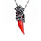 Collier croc de dragon pour homme, en acier inoxydable, pendentif pendentif sculpté avec griffe de dragon et pierre