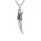 Collier croc de loup pour homme, en acier titane, pendentif sculpté avec tête de loup au style viking