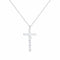 Collier croix avec nom gravé, prénom vertical, en acier inoxydable, modèle Solange
