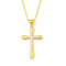 Collier croix bicolore en argent 925, pendentif martelé doré et argenté, style chic, modèle Lucie