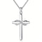 Collier croix en argent 925, motif infini serti de zirconium, modèle Alva