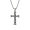 Collier croix entrelacée pour homme, en acier inoxydable, style punk