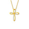 Collier croix infinie en argent 925, pendentif bicolore doré et argenté, style moderne spirituel, modèle Olympe