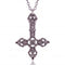 Collier croix inversée unisexe, en alliage de zinc, argent vieilli