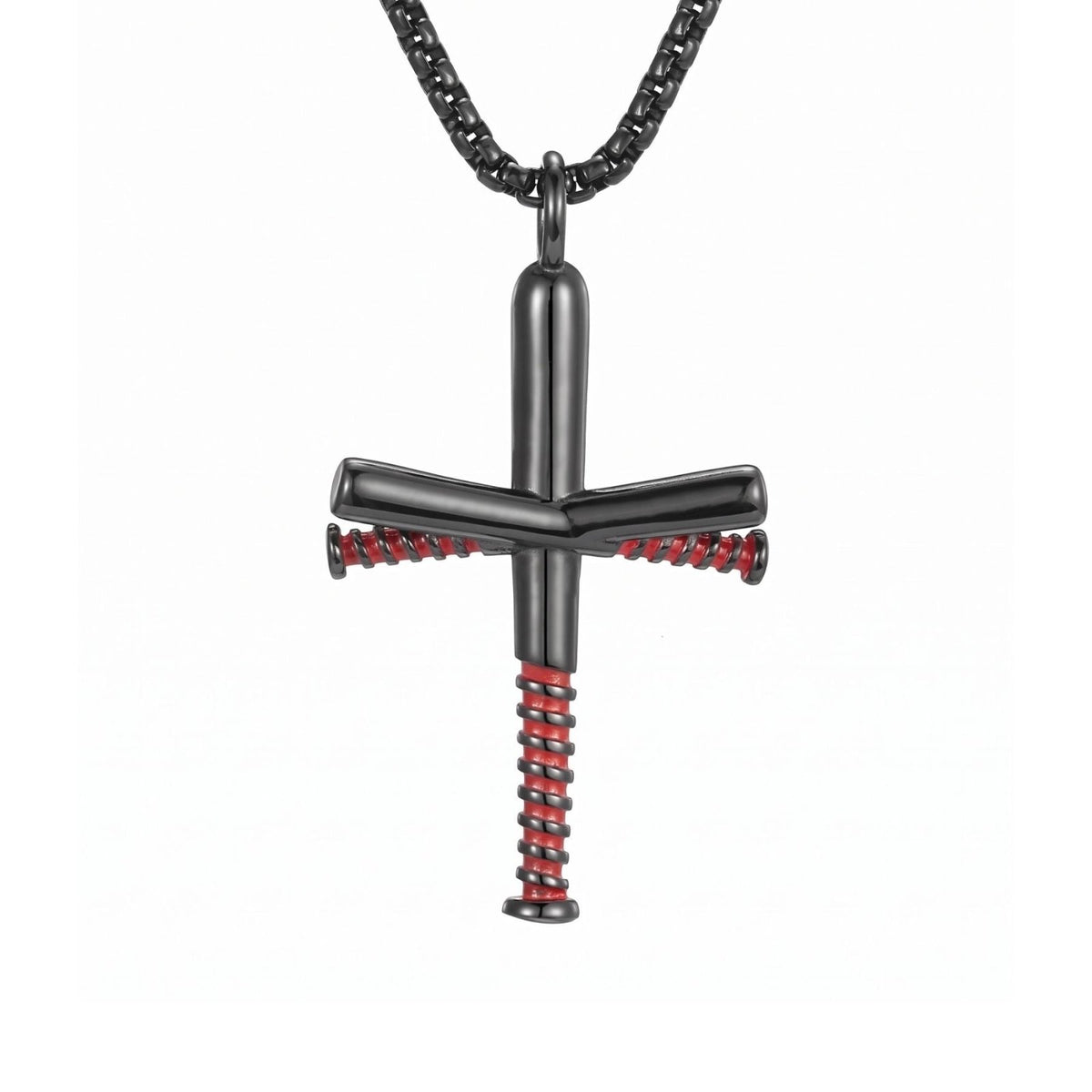 Collier croix pour homme, en acier titane, pendentif industriel avec vis