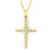 Collier croix torsadée bicolore en argent 925, style élégant et spirituel pour femme, modèle Liora