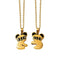 Collier d'amitié pour femme, avec pendentif panda magnétique, en acier inoxydable et émail