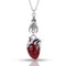Collier dark romance pour femme, en alliage de zinc, avec cristal rouge