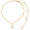 Collier de dos chic pour femme, orné de zircon, en alliage métallique