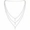 Collier de dos multi - chaînes scintillantes pour femme, avec strass, en alliage métallique