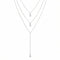 Collier de dos multi - rangs pour femme, avec cristal en forme de goutte, en alliage métallique