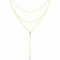 Collier de dos multi - rangs pour femme, avec perle et cristal , en alliage métallique