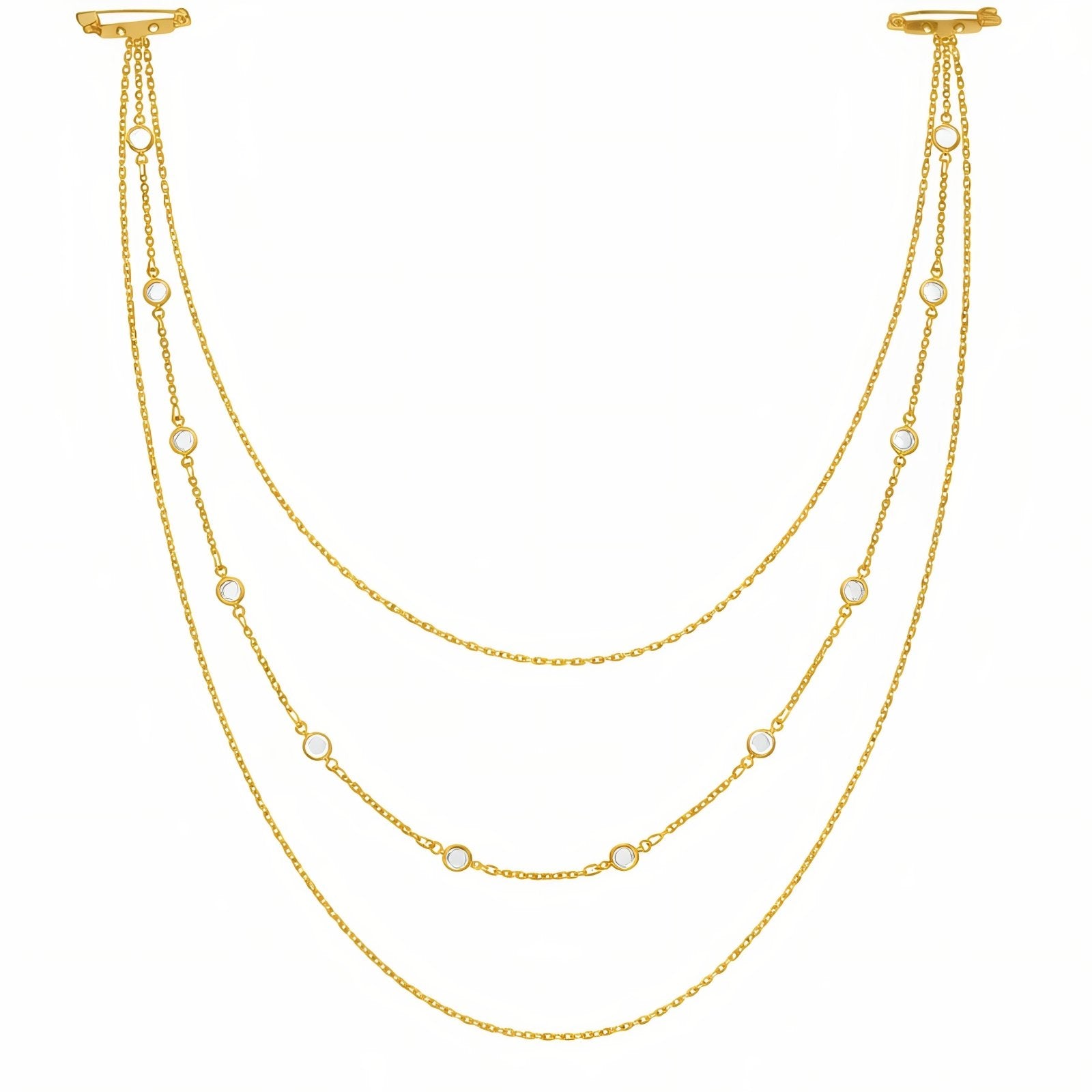 Collier de dos multi - rangs pour femme, avec strass, en alliage métallique