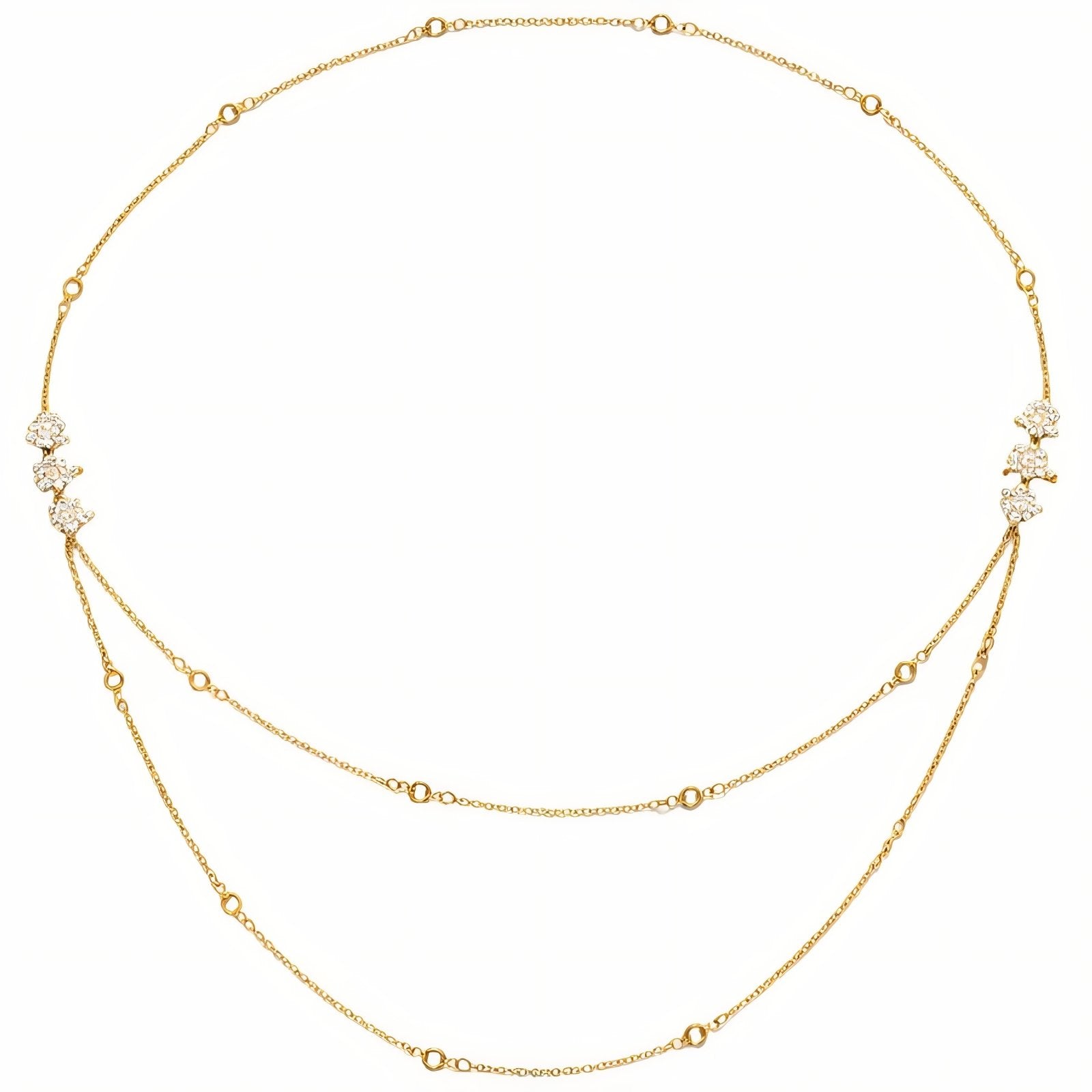 Collier de dos pour femme, avec strass et zircon, en alliage métallique, style mariage et cérémonie