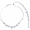 Collier de dos pour femme, orné de feuilles en zircon, alliage métallique