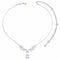 Collier de dos romantique pour femme, avec zircon en forme de feuille, en alliage métallique