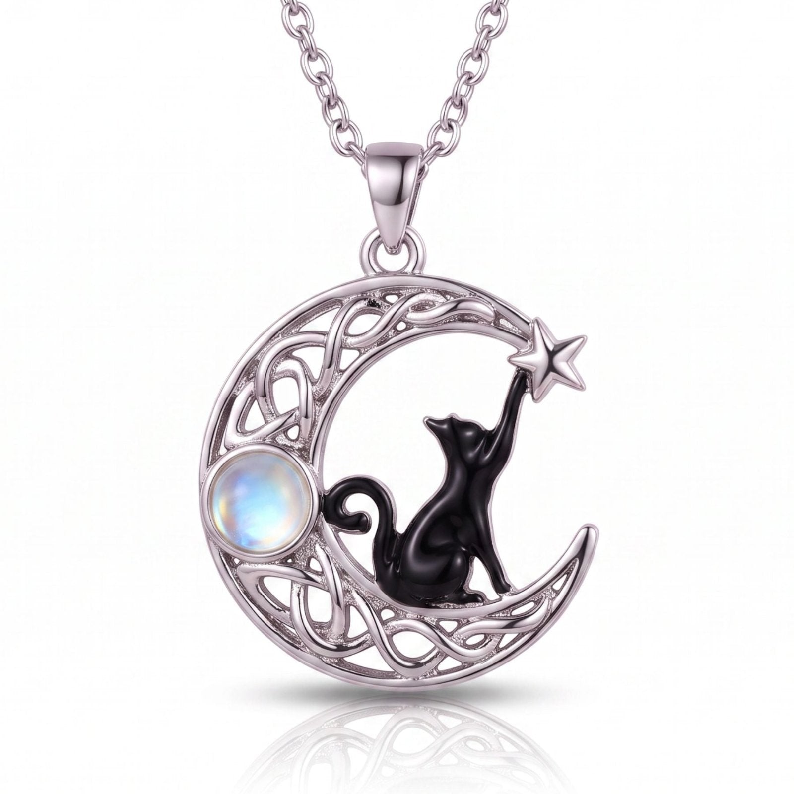 Collier de sorcière pour femme, en alliage de zinc, avec pierre opale