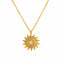 Collier doré avec pendentif soleil et zircons, inspiration vintage, pour femme, modèle Amelia