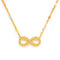 Collier doré symbole infini, chaîne fine multicolore, en argent massif, modèle Alixe