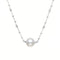 Collier en argent 925, perle centrale brillante, bijou fin et raffiné, modèle Daisy