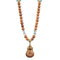 Collier en bois de santal naturel et perles de bois, avec pendentif gourde et alliage métallique
