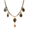 Collier en labradorite, pendentif goutte strassée, style charms pour femme, modèle Cassia