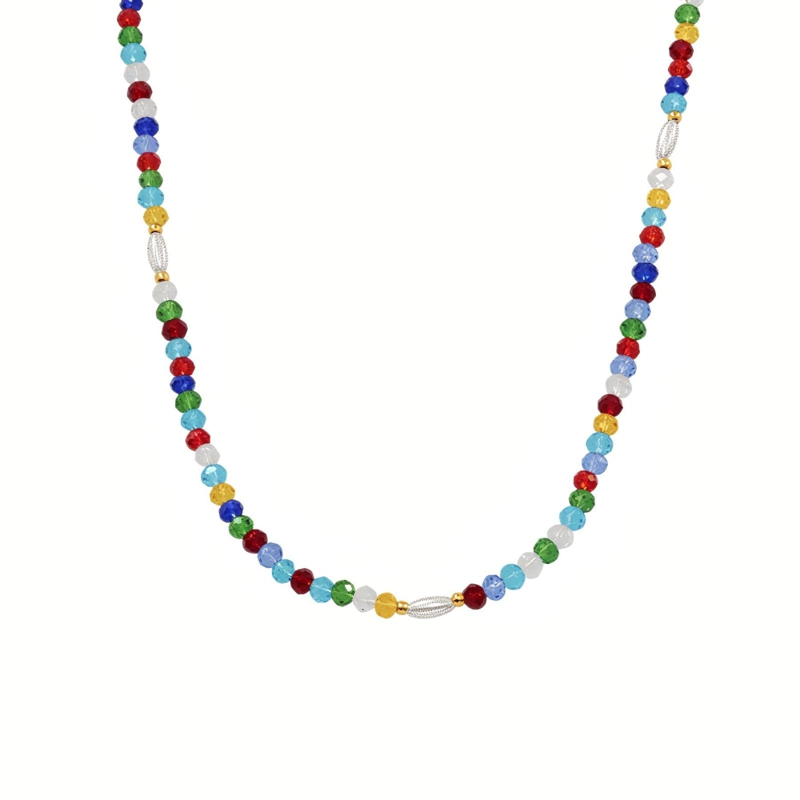 Collier en perles synthétiques multicolore, style été, léger et chic, modèle Estrella