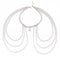 Collier épaules cascade de perles pour femme, en perles synthétiques, ras de cou multi-rangs avec pendentif goutte