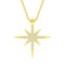Collier étoile du Nord en argent 925 doré, pendentif zircon, chaine extensible, modèle Amy