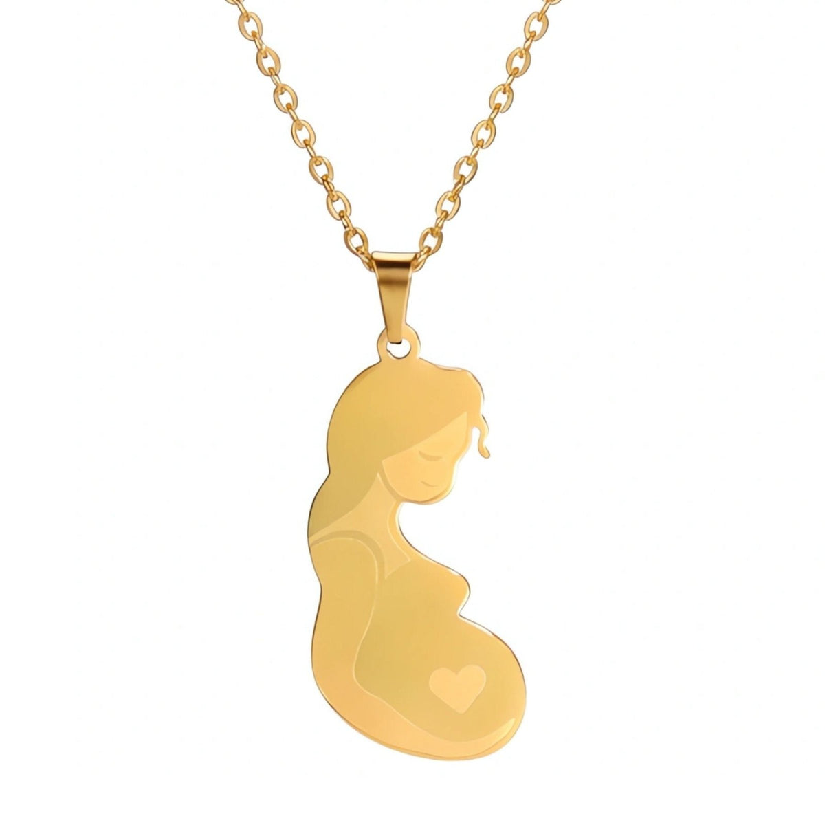 Collier femme enceinte, en acier inoxydable, bijou symbolique