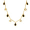 Collier femme pampilles gouttes zircon coloré, acier inoxydable plaqué or 18K