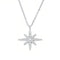Collier femme pendentif météorite, or ou argent, en acier inoxydable et zircon scintillant